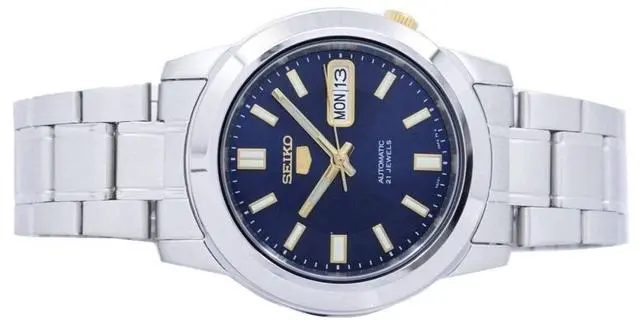 Alt view image 5 of 7 - Seiko 5 Automatic SNKK11K1 Stainless Steel Blue Dial Day/Date 30M Mens Watch