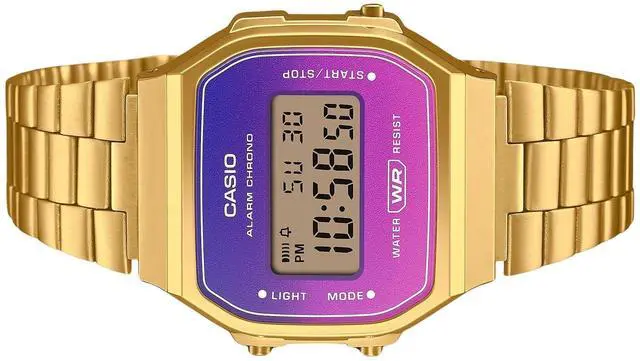 Alt view image 3 of 3 - Casio Illuminator Vintage Digital Alarm Chrono Stopwatch A168WERG2A Unisex Watch