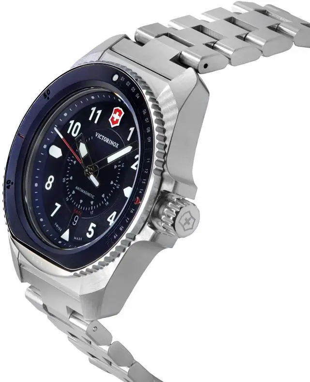 Alt view image 2 of 3 - Victorinox Journey 1884 Swiss Made Blue Dial Quartz Diver 241978 200M Mens Watch