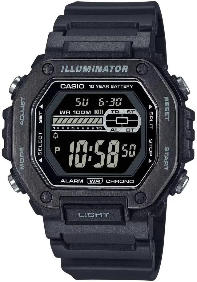 Main image of Casio Illuminator Alarm Chrono Backlight MWD-110HB-1BV 100M Digital Mens Watch