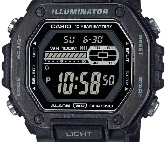 Alt view image 2 of 3 - Casio Illuminator Alarm Chrono Backlight MWD-110HB-1BV 100M Digital Mens Watch