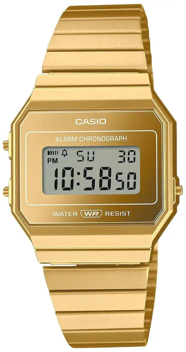 Main image of Casio Vintage Digital Alarm Chronograph Stainless Steel A700WEVG-9A Unisex Watch