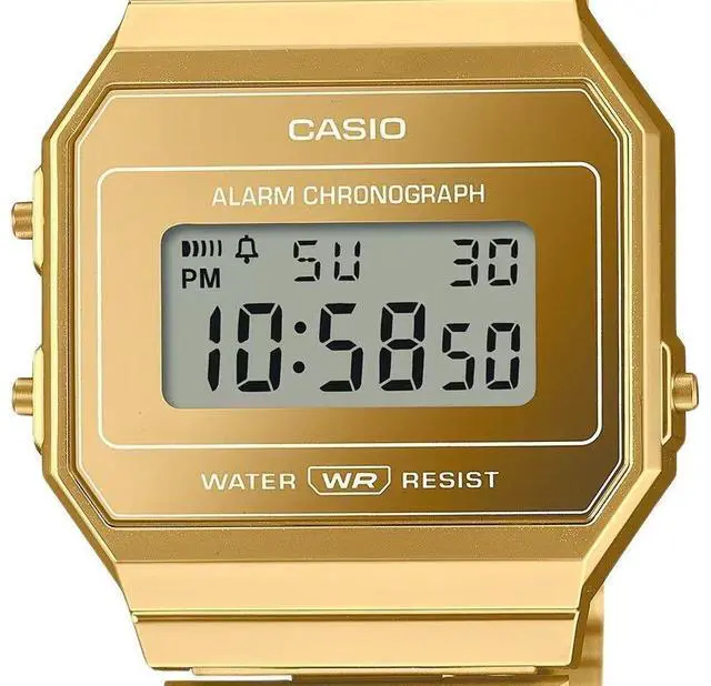 Alt view image 2 of 3 - Casio Vintage Digital Alarm Chronograph Stainless Steel A700WEVG-9A Unisex Watch