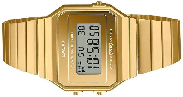 Alt view image 3 of 3 - Casio Vintage Digital Alarm Chronograph Stainless Steel A700WEVG-9A Unisex Watch
