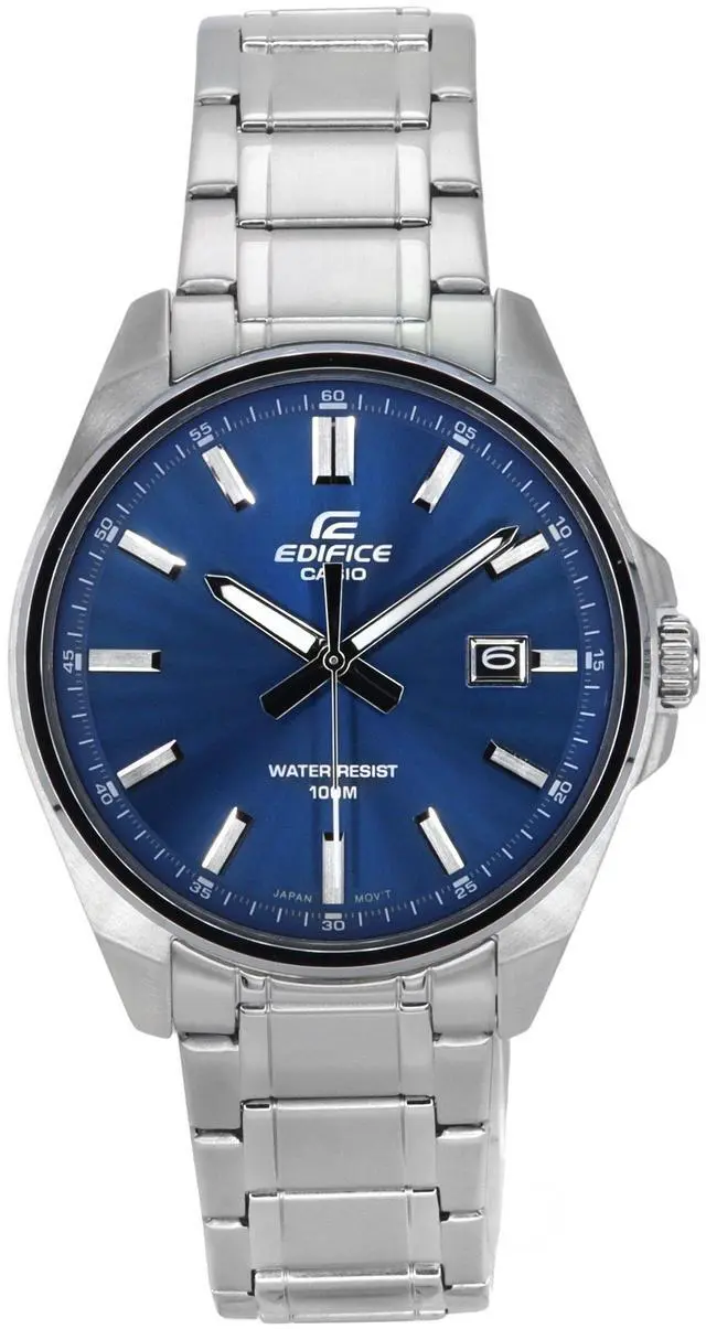 Main image of Casio EDIFICE Analog Stainless Steel Blue Dial Quartz EFV-150D-2A Mens Watch