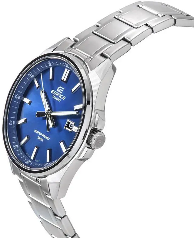 Alt view image 3 of 4 - Casio EDIFICE Analog Stainless Steel Blue Dial Quartz EFV-150D-2A Mens Watch