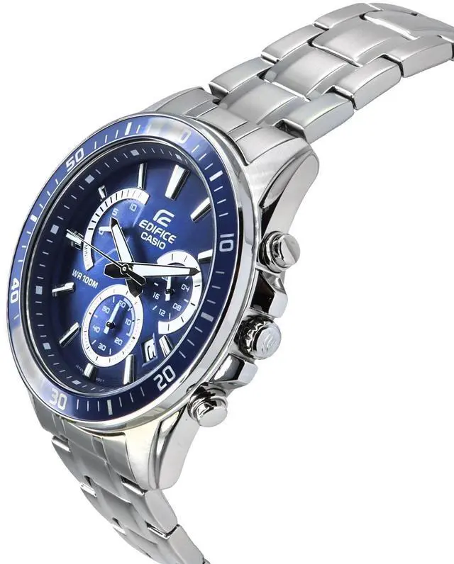 Alt view image 3 of 4 - Casio EDIFICE Chronograph Stopwatch Blue Dial Quartz EFR-552D-2A 100M Mens Watch