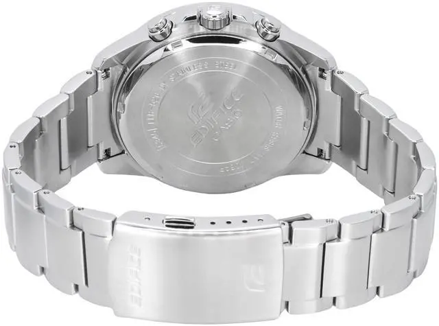 Alt view image 4 of 7 - Casio EDIFICE Analog Tough Leather Strap Black Dial EFV-150L-1A 100M Mens Watch