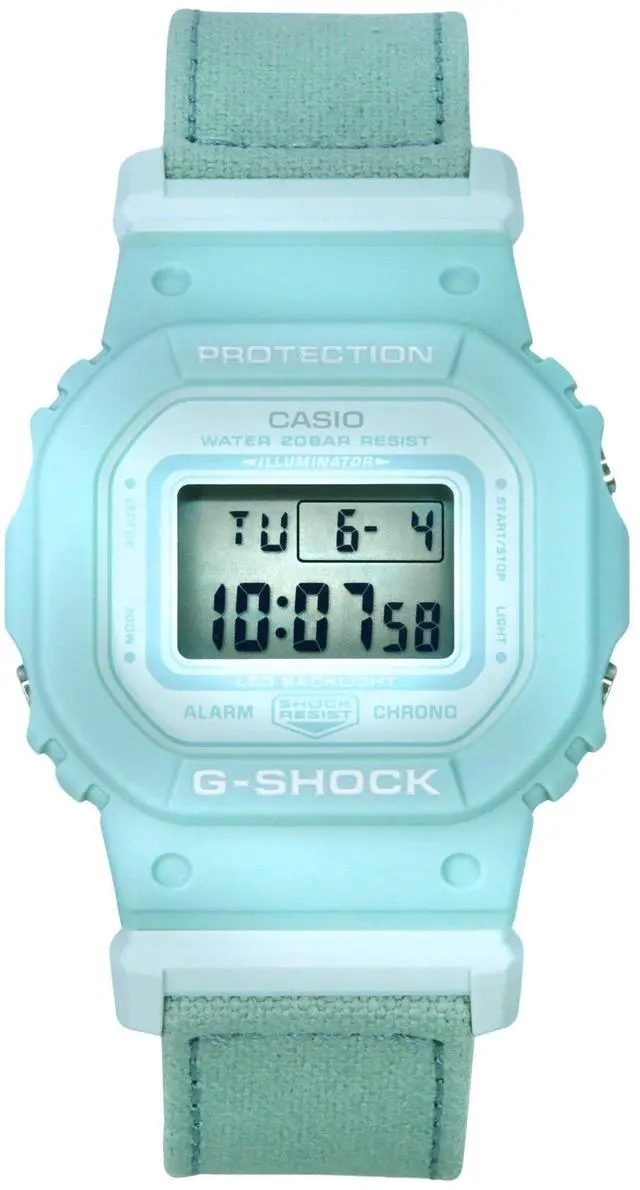 Main image of Casio G-SHOCK Digital Organic Blue Cloth Strap GMD-S5600CT-3 200M Ladies Watch