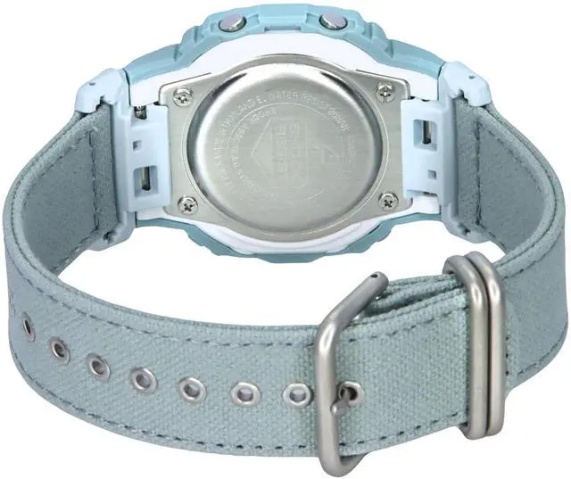 Alt view image 4 of 4 - Casio G-SHOCK Digital Organic Blue Cloth Strap GMD-S5600CT-3 200M Ladies Watch