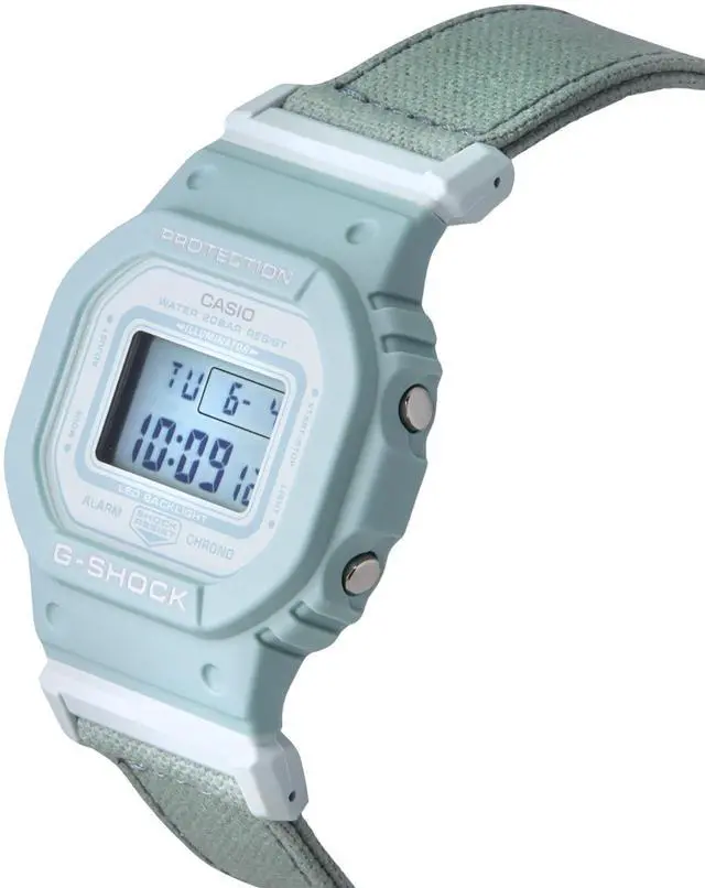 Alt view image 3 of 4 - Casio G-SHOCK Digital Organic Blue Cloth Strap GMD-S5600CT-3 200M Ladies Watch