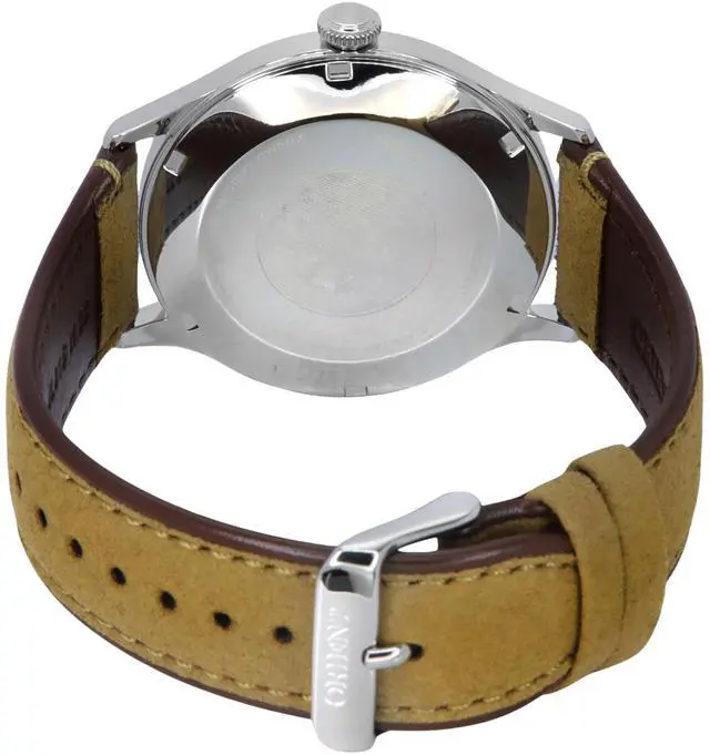 Alt view image 3 of 3 - Orient Bambino Version 4 Green Dial Leather Automatic RA-AC0P01E10B Mens Watch