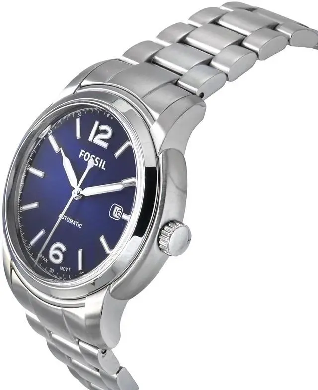 Alt view image 3 of 4 - Fossil Heritage Stainless Steel Blue Dial Automatic Analog ME3244 50M Mens Watch