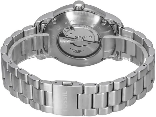 Alt view image 4 of 4 - Fossil Heritage Stainless Steel Blue Dial Automatic Analog ME3244 50M Mens Watch