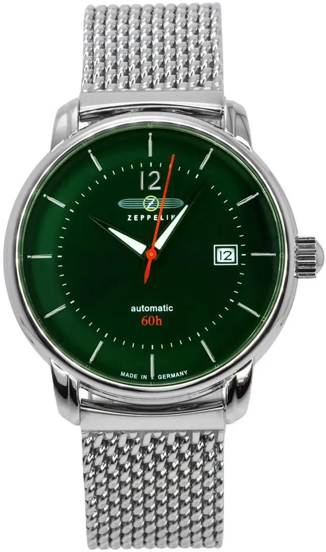 Main image of Zeppelin LZ120 Bodensee Stainless Steel Green Dial Automatic 8160M4 Mens Watch