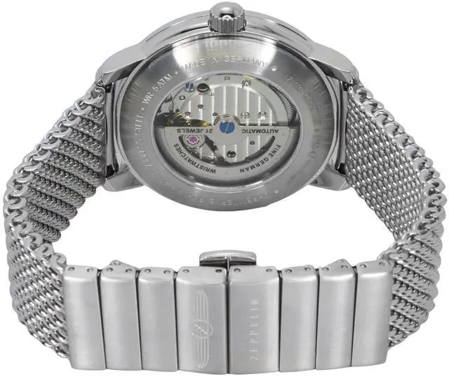 Alt view image 4 of 4 - Zeppelin LZ120 Bodensee Stainless Steel Green Dial Automatic 8160M4 Mens Watch