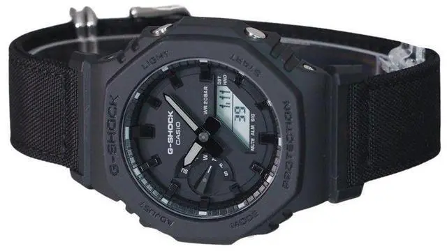 Alt view image 3 of 3 - Casio G-SHOCK Analog-Digital Eco Cloth Strap Quartz GA-2100BCE-1A Mens Watch