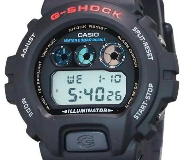 Alt view image 2 of 3 - Casio G-SHOCK Digital Alarm Flash Alert Timer Quartz DW-6900U-1 200M Mens Watch