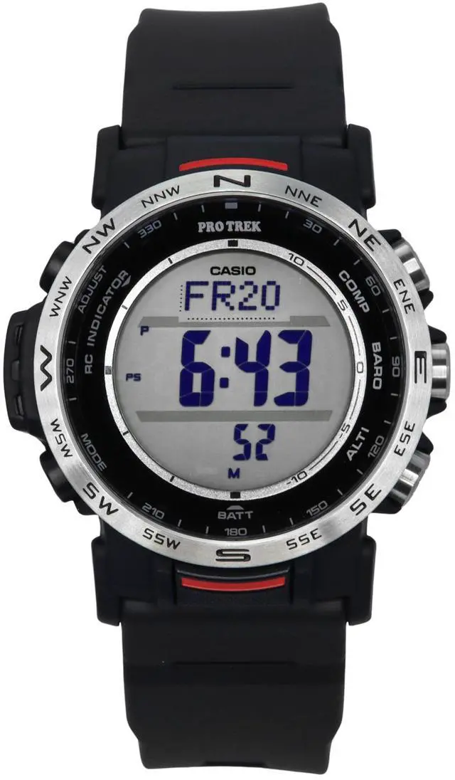 Main image of Casio Pro Trek Digital Sports Tough Solar 100M Men's Watch PRW-35-1A