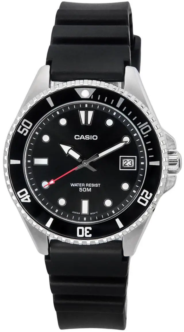 Main image of Casio Standard Analog Resin Strap Black Dial Quartz MDV-10-1A1 Men's Watch
