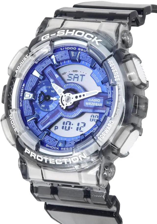 Alt view image 4 of 5 - Casio G-SHOCK Analog-Digital Blue Dial Quartz GMA-S110TB-8A 200M Ladies Watch