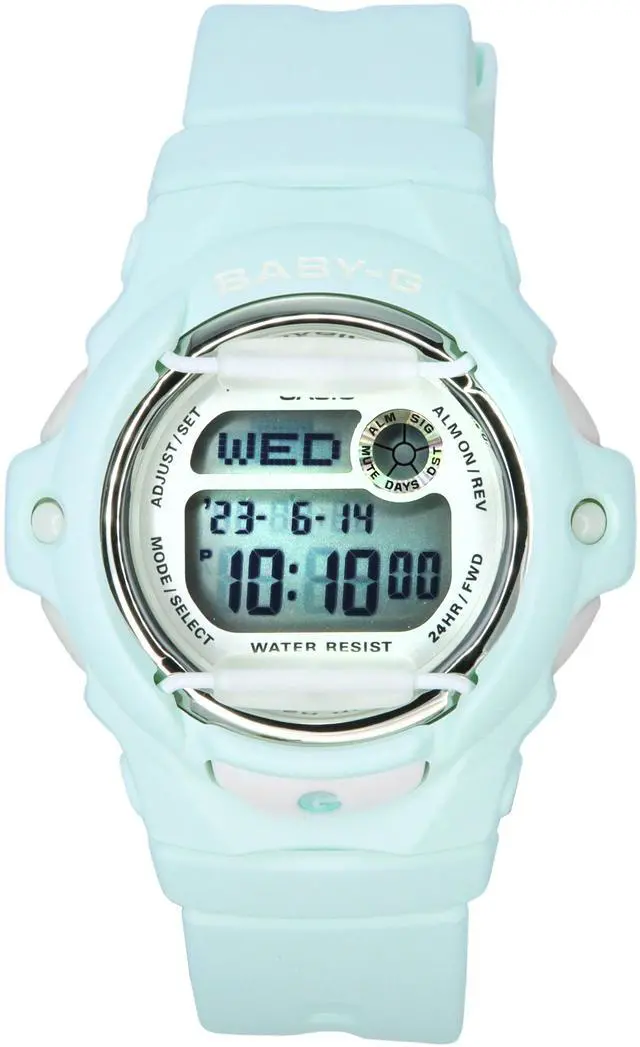 Main image of Casio Baby-G Digital Pastel Green Resin Strap Quartz BG-169U-3 200M Ladies Watch