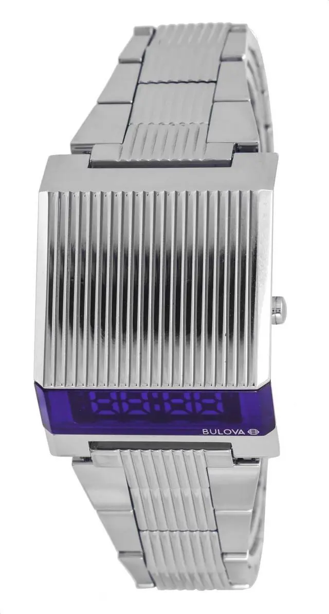 Alt view image 6 of 9 - Bulova Computron Archive Series Digital Light Stainless Steel 96C139 Mens Watch