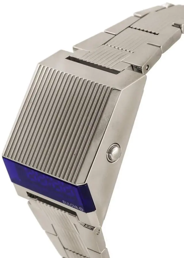 Alt view image 8 of 9 - Bulova Computron Archive Series Digital Light Stainless Steel 96C139 Mens Watch