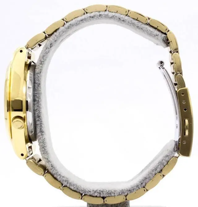 Alt view image 3 of 7 - Seiko 5 Automatic 21 Jewels Japan Made Gold Tone Dial SNK574J1 30M Mens Watch
