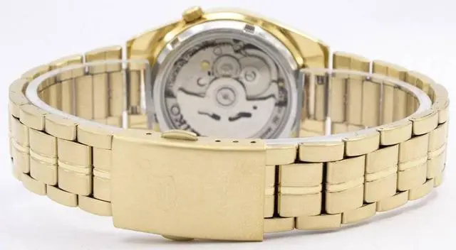 Alt view image 6 of 7 - Seiko 5 Automatic 21 Jewels Japan Made Gold Tone Dial SNK574J1 30M Mens Watch