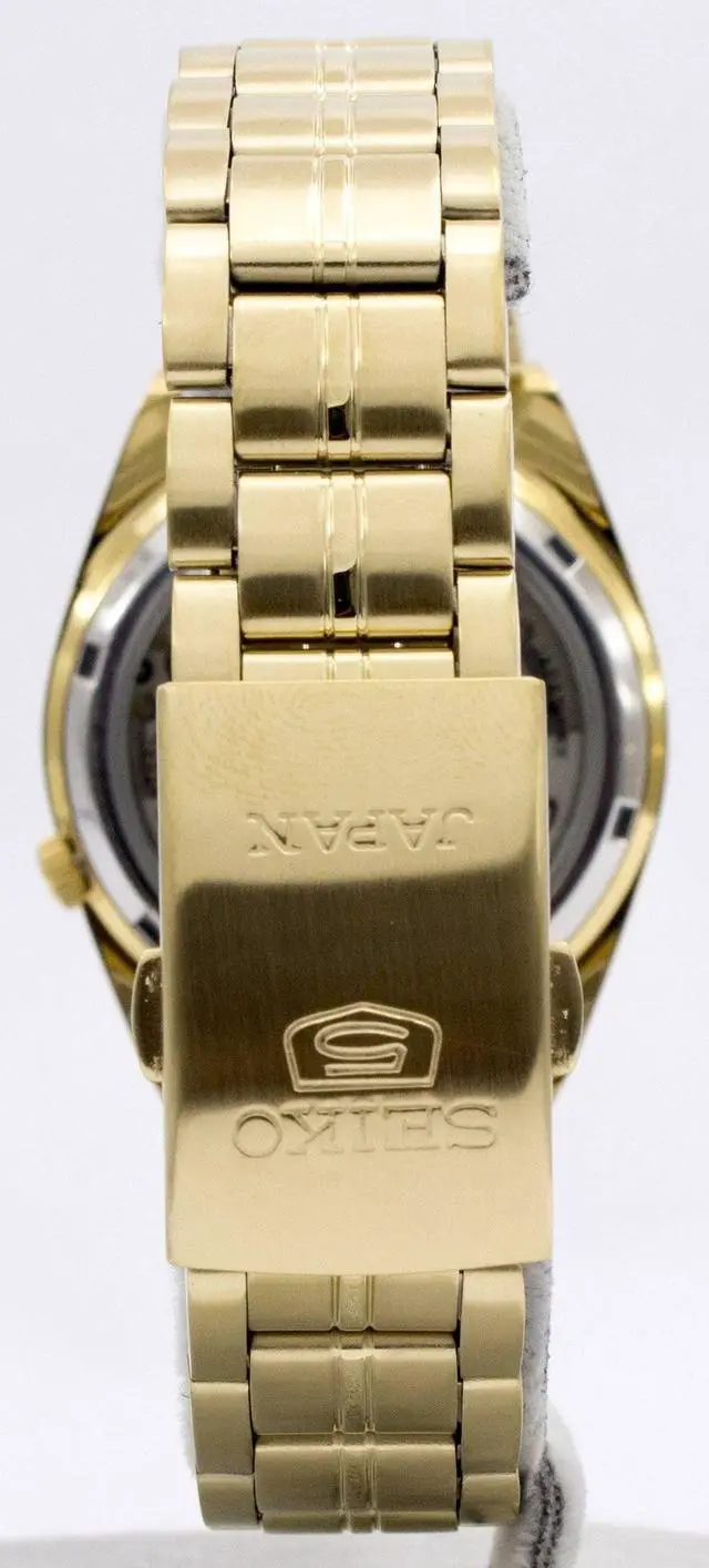 Alt view image 4 of 7 - Seiko 5 Automatic 21 Jewels Japan Made Gold Tone Dial SNK574J1 30M Mens Watch