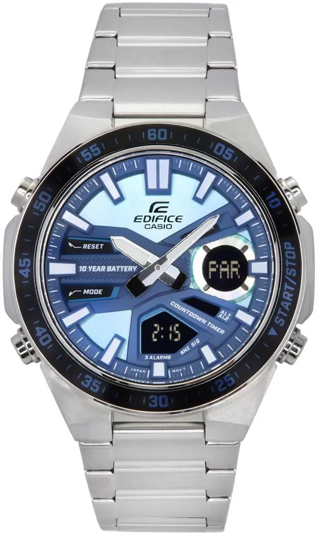 Main image of Casio EDIFICE Stainless Steel Blue Dial Quartz EFV-C110D-2B 100M Mens Watch