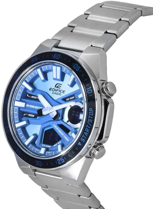 Alt view image 3 of 4 - Casio EDIFICE Stainless Steel Blue Dial Quartz EFV-C110D-2B 100M Mens Watch
