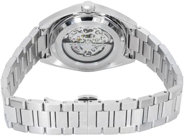 Alt view image 4 of 4 - Bulova Classic Surveyor Stainless Steel Skeleton Dial 96A292 100M Mens Watch