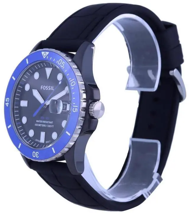 Alt view image 8 of 9 - Fossil FB-01 Black Silicone Mens Watch