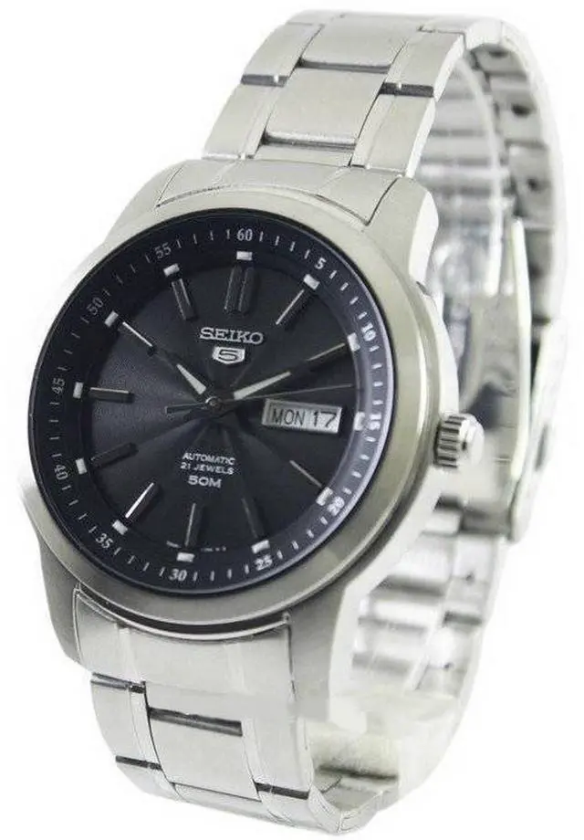 Main image of Seiko 5 Automatic 21 Jewels Blue Quarter Speed Dial Look SNKK27K1 30M Mens Watch