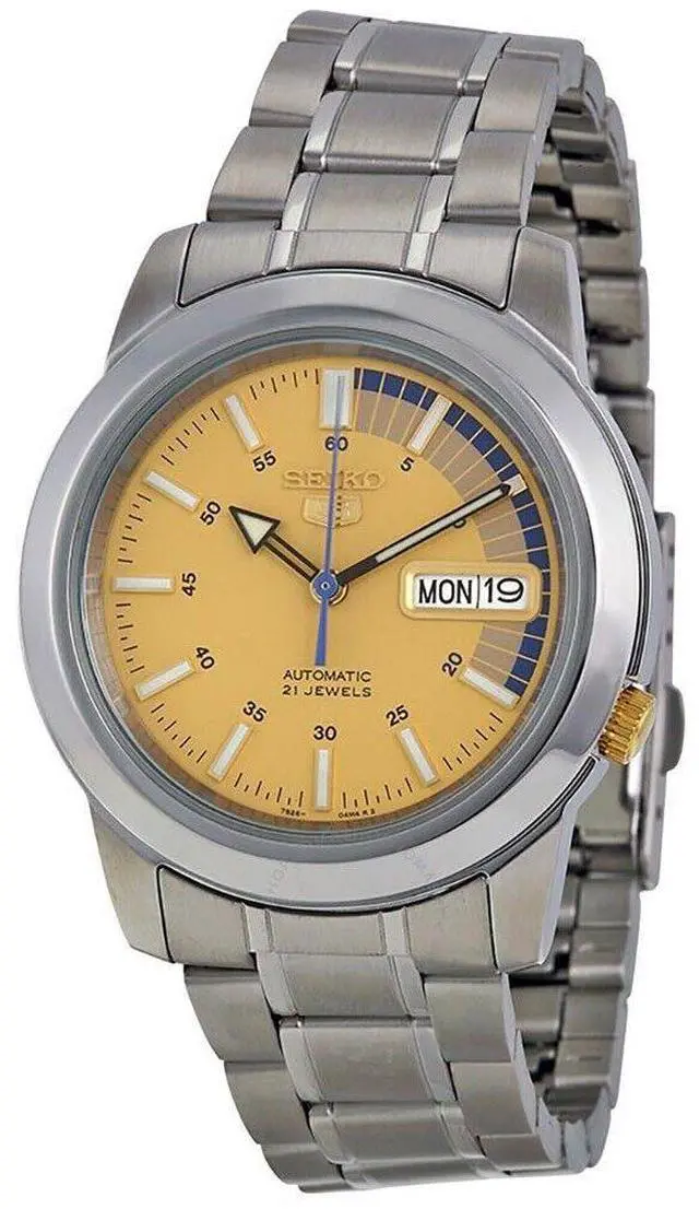 Main image of Seiko 5 Automatic Golden Dial With Quarter Speed Dial Look SNKK29K1 Mens Watch