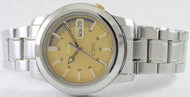 Alt view image 5 of 7 - Seiko 5 Automatic Golden Dial With Quarter Speed Dial Look SNKK29K1 Mens Watch