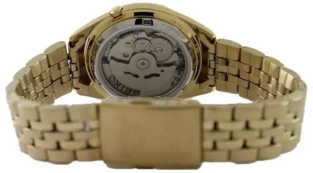 Alt view image 7 of 7 - Seiko 5 Automatic 21 Jewels Gold Tone Dial Stainless Steel SNKL28K1 Mens Watch