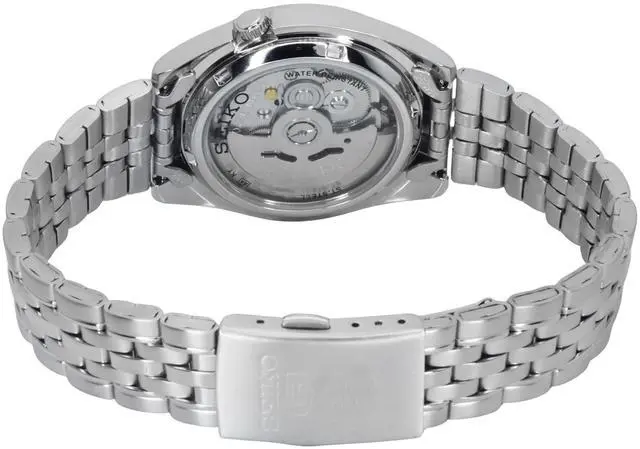 Alt view image 4 of 4 - Seiko 5 Automatic 21 Jewel Black Dial Day/Date Analog SNK381K1 30M Mens Watch