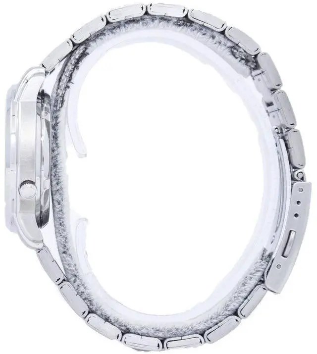Alt view image 3 of 7 - Seiko 5 Automatic 21 Jewels Stainless Steel Silver Dial SNKK65K1 30M Mens Watch