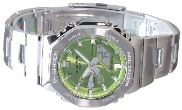 Alt view image 3 of 3 - Casio G-Shock Green Dial Quartz Sports 200M Men's Watch GM-2110D-3A