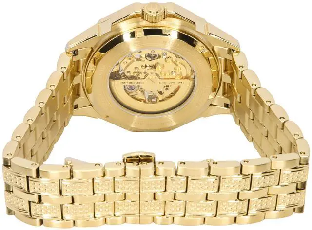 Alt view image 4 of 4 - Bulova Octava Crystal Accents Gold Dial Dress Automatic Men's Watch 98A292
