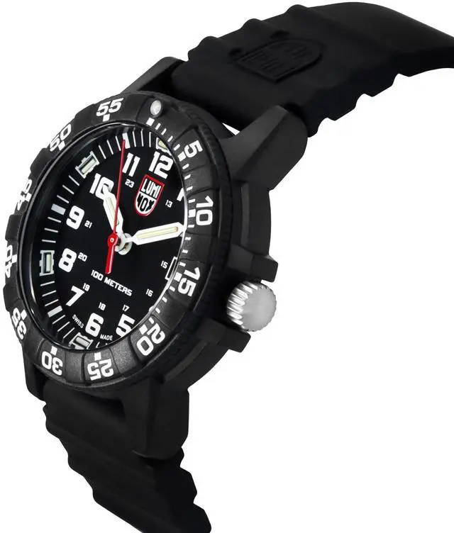 Alt view image 9 of 9 - Luminox Leatherback Sea Turtle XS.0301.L Black Rubber Swiss Quartz Men's Watch