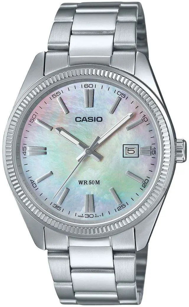 Main image of Casio Standard Analog Mother Of Pearl Dress Quartz Men's Watch MTP-1302DS-7AV