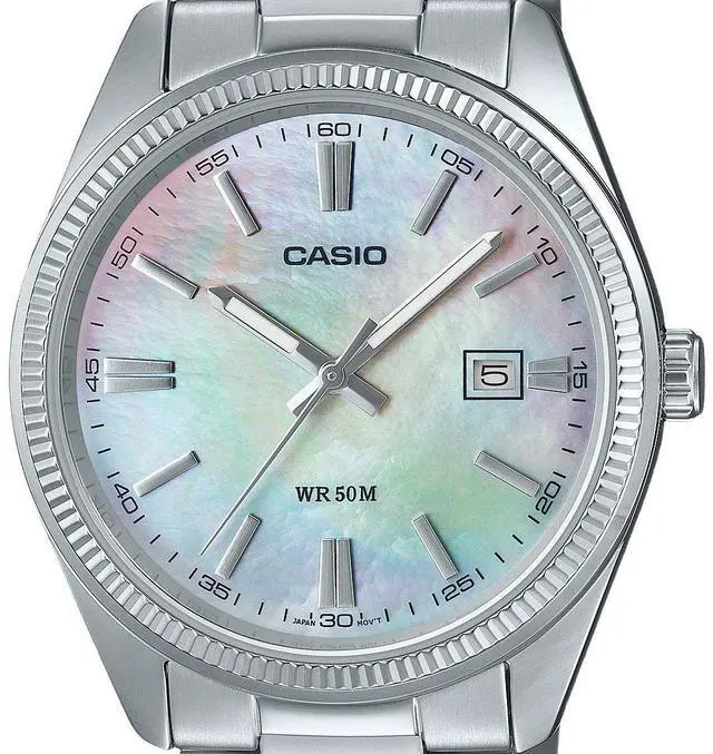 Alt view image 2 of 3 - Casio Standard Analog Mother Of Pearl Dress Quartz Men's Watch MTP-1302DS-7AV