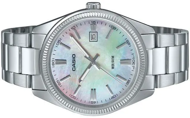 Alt view image 3 of 3 - Casio Standard Analog Mother Of Pearl Dress Quartz Men's Watch MTP-1302DS-7AV