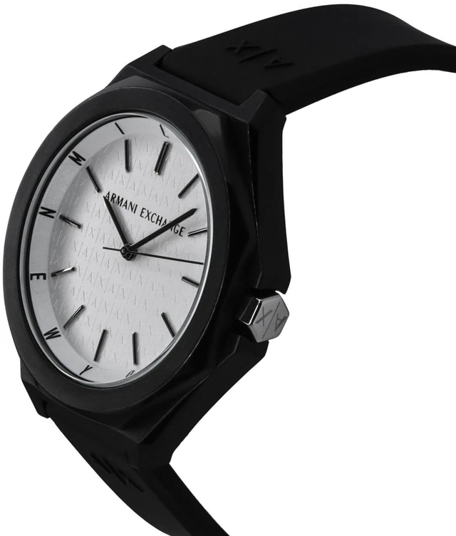 Alt view image 2 of 3 - Armani Exchange Silicone Strap White Dial Quartz AX4600 Men's Watch