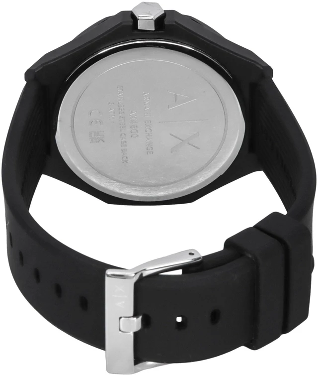 Alt view image 3 of 3 - Armani Exchange Silicone Strap White Dial Quartz AX4600 Men's Watch