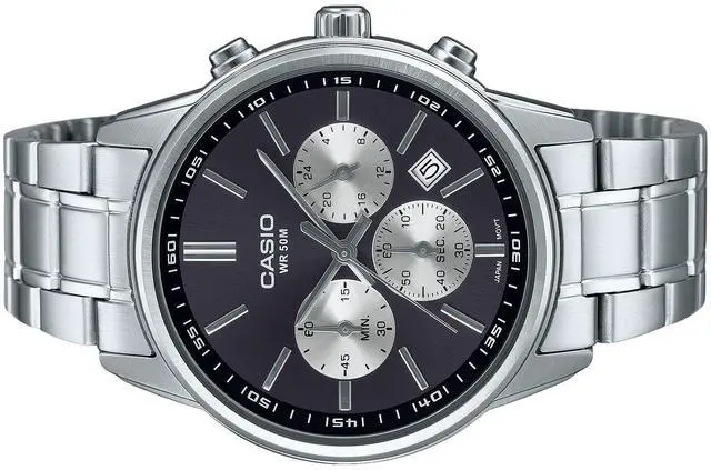 Alt view image 3 of 3 - Casio Standard Chronograph Grey Dial Quartz Men's Watch MTP-E515D-1AV